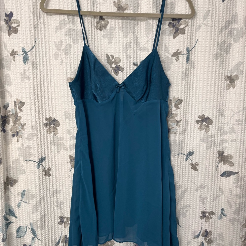 Victoria's Secret Sheer Babydoll Dress/Chemise in Teal